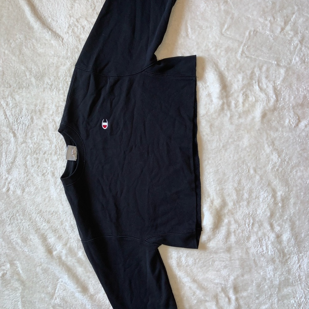 Cropped champion pullover sweatshirt hoodie black!